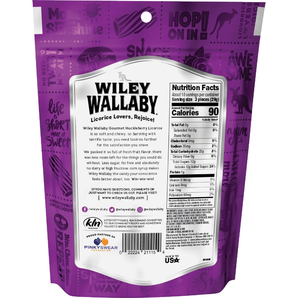 Wiley Wallaby Huckleberry Licorice 10 Oz. Candy Image 2