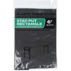 30 In. x 72 In. Black Stay-Put Fitted Rectangular Table Cover Image 1