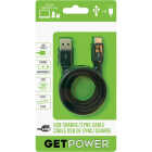 GetPower 3 Ft. Black USB-C to USB-A Charge/Sync Cable Image 1