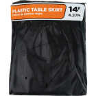 14 Ft. Black Plastic Table Skirt Image 1
