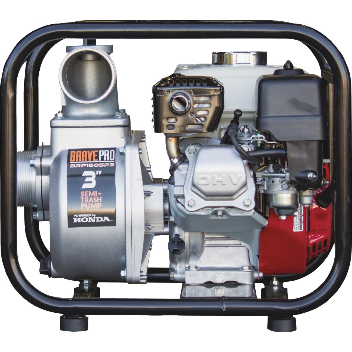 Brave 3 In. Semi-Trash Pump with Honda GX160