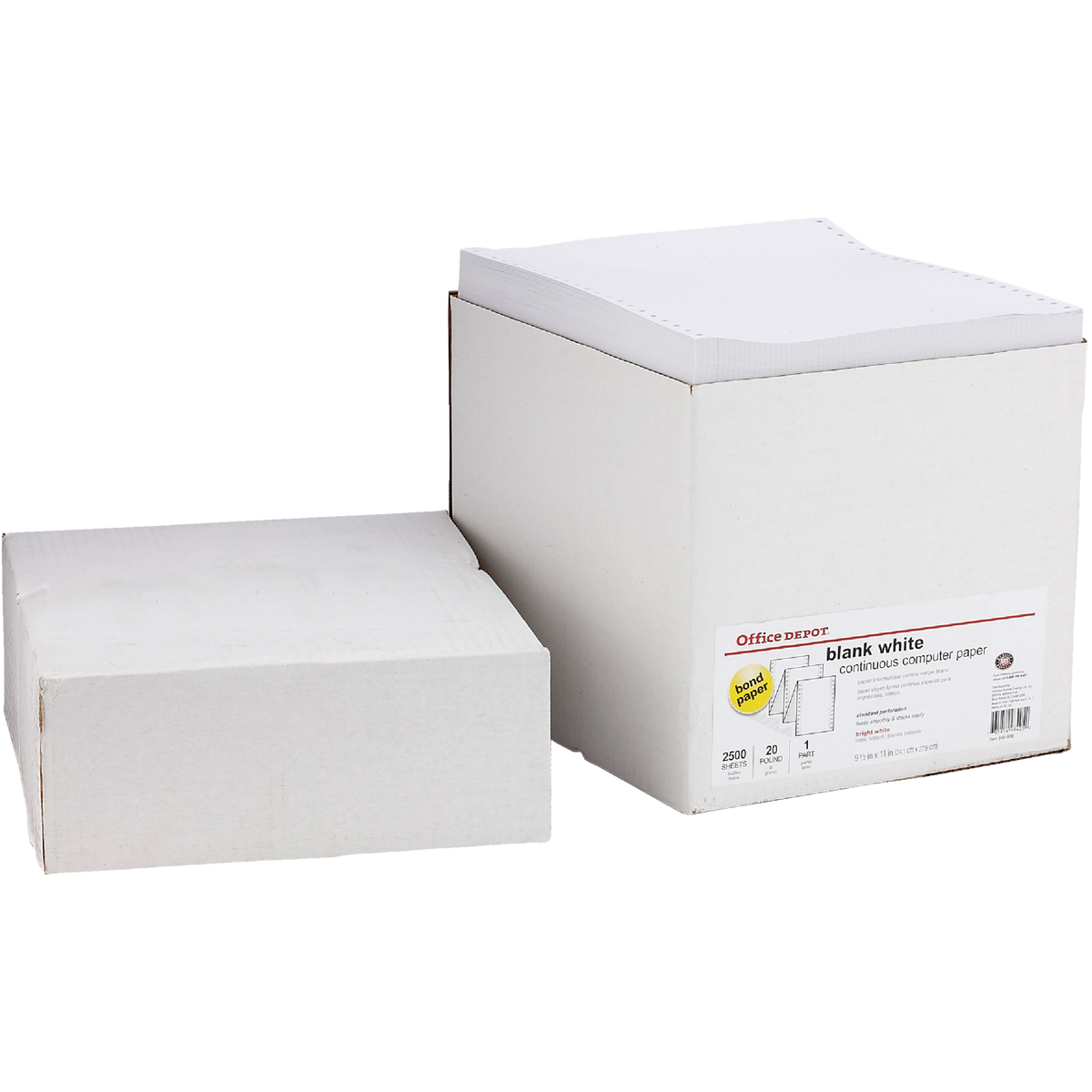 Staples 8-1/2 In. x 11 In. 20 Lb. White Blank Computer Printer Paper, 2500 Sheets Image 3