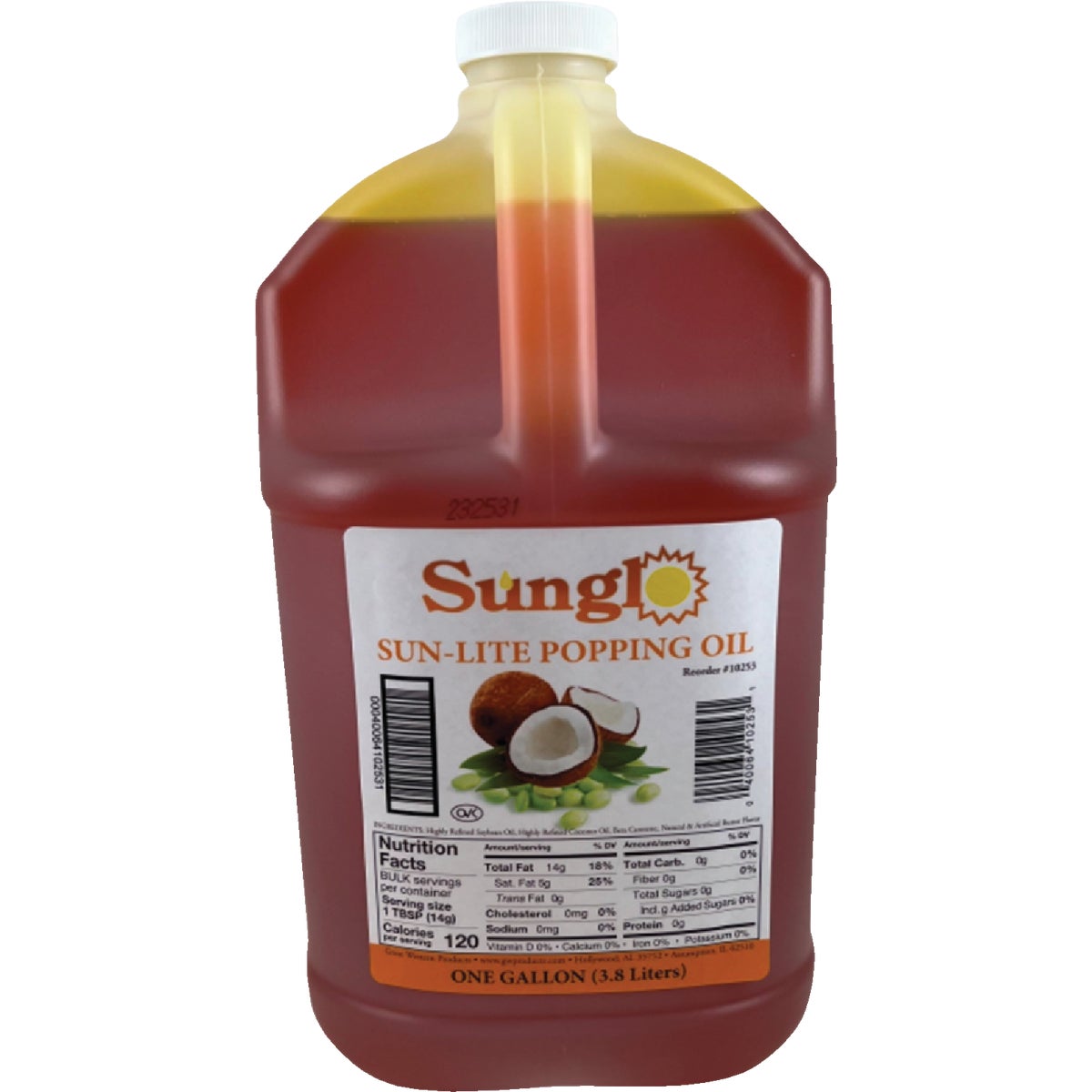 Sunglo Sun-Light 1 Gal. Popcorn Popping Oil
