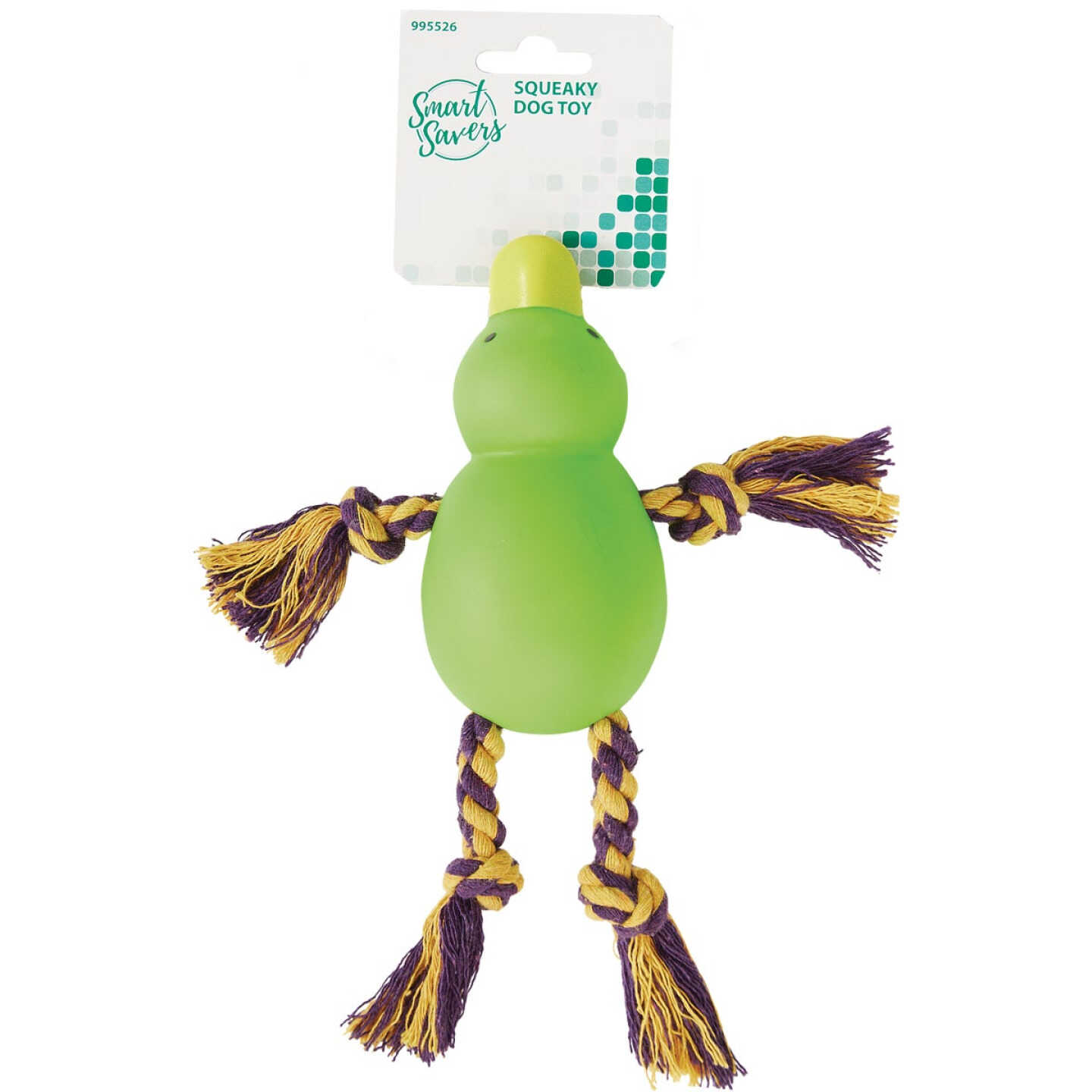Smart Savers 9 In. Squeaky Duck Dog Toy Image 4