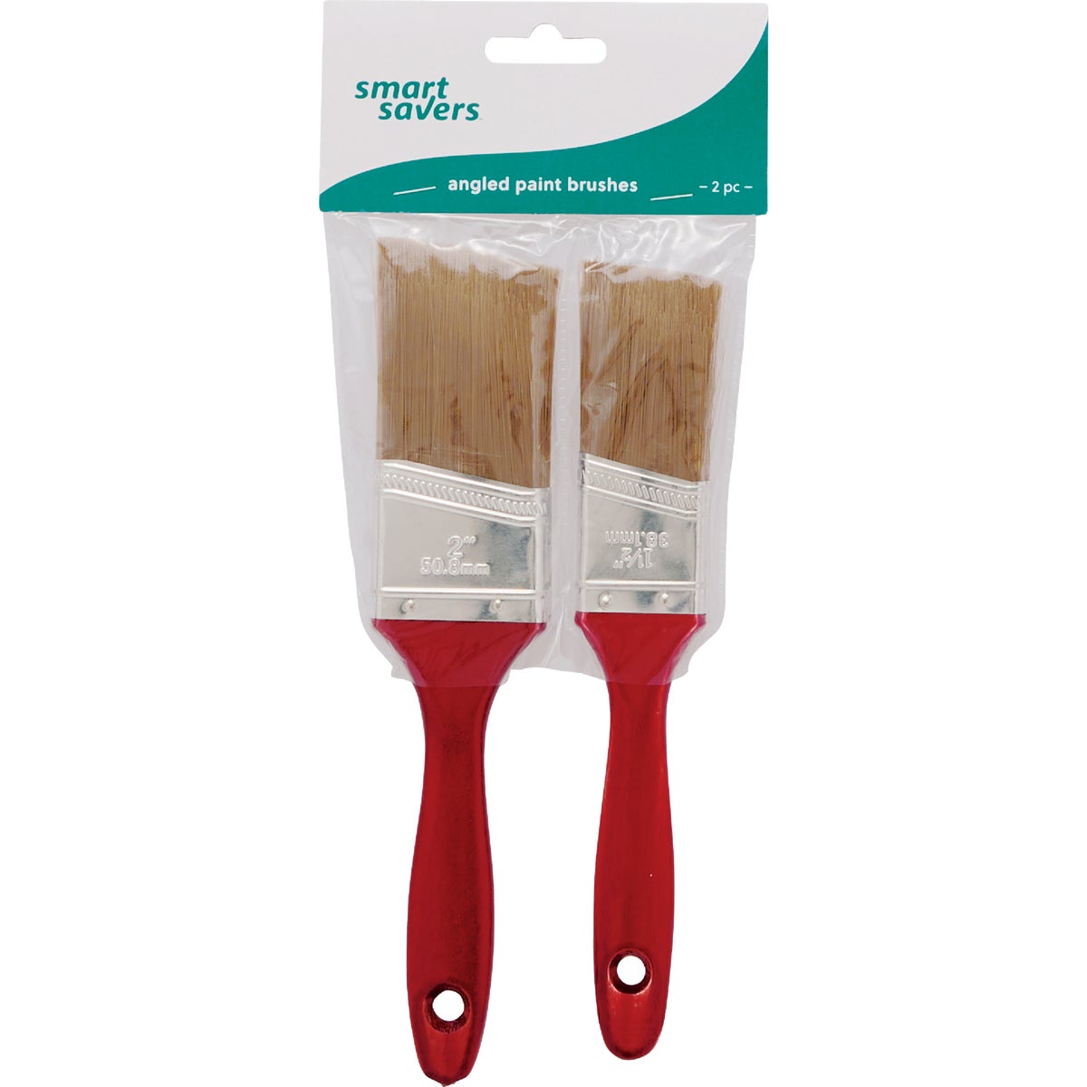 Smart Savers 1-1/2 In. & 2 In. Angled Polyester Paint Brush Set (2-Piece)